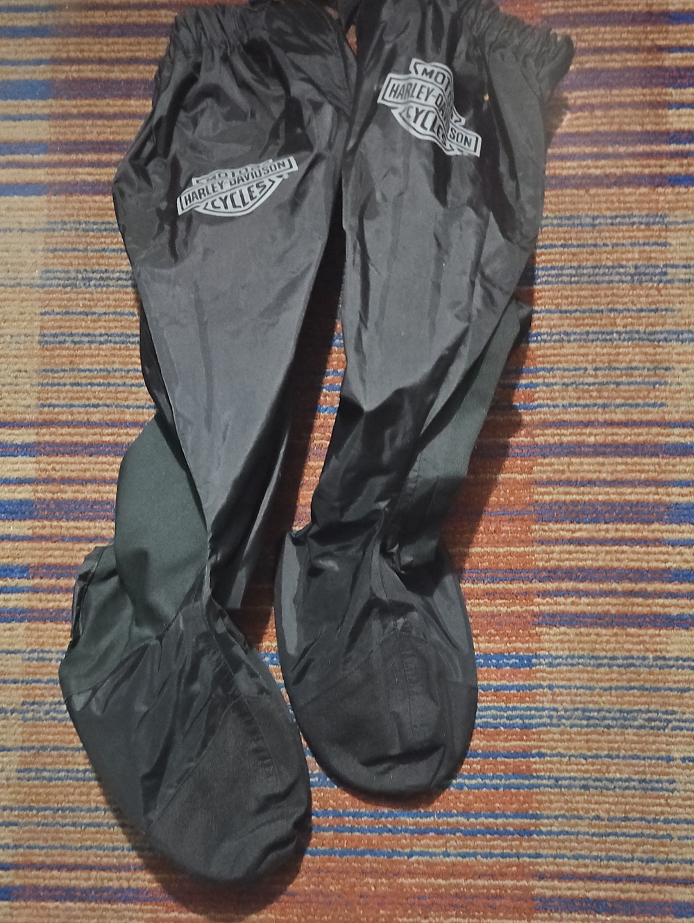 Harley-Davidson Men's Size M Black Overalls Rain Boot Covers